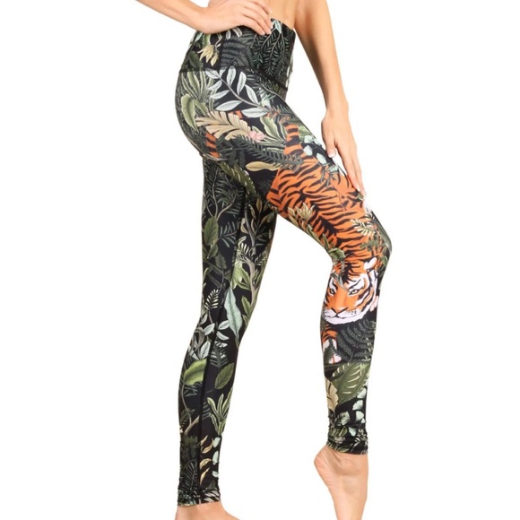 Yoga Democracy Rawr Talent tiger legging’s NWT - Picture 1 of 5
